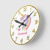 Personalisierte Blumenzange Runde Wanduhr (Winkel)