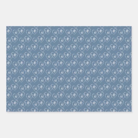 Personalisierte Blumenzauber mit weißem und blauem Geschenkpapier Set (Vorderseite 3)