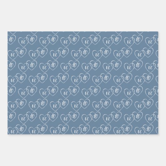 Personalisierte Blumenzauber mit weißem und blauem Geschenkpapier Set (Vorderseite 2)