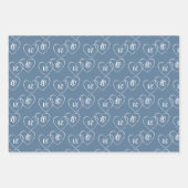 Personalisierte Blumenzauber mit weißem und blauem Geschenkpapier Set (Vorderseite)