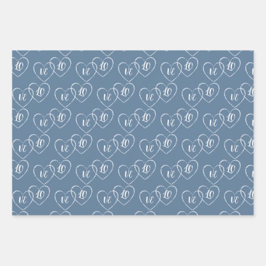 Personalisierte Blumenzauber mit weißem und blauem Geschenkpapier Set (Vorderseite)