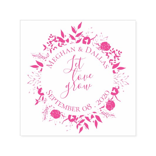 Personalisierte Blumenzeremonie Permastempel (Design)