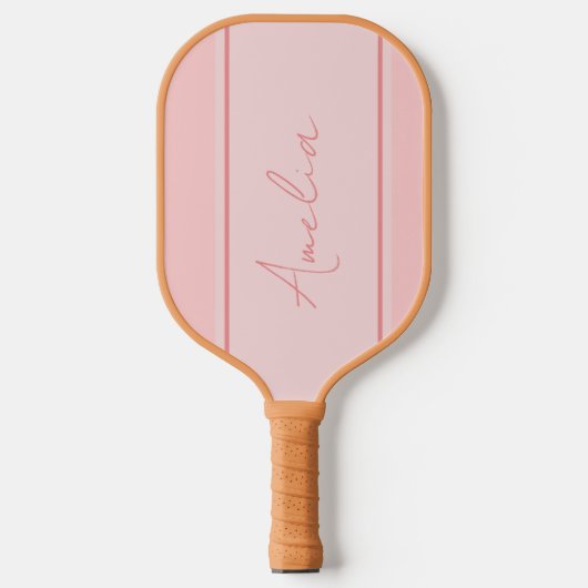 Personalisierte Blush Pink-Minimal Pickleball Schläger (Vorderseite)