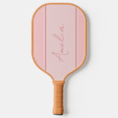 Personalisierte Blush Pink-Minimal Pickleball Schläger (Rückseite)