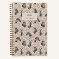 Personalisierte Blush-Zebra-Botanical-Safari-Notiz