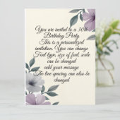 Personalisierte Blüte Einladung (Stehend Vorderseite)