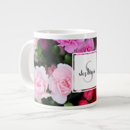 Personalisierte Blüten, rosafarbene Nelkensorte mi Jumbo-Tasse