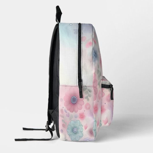 Personalisierte Blüten und Herz Bedruckter Rucksack (Links)