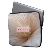 Personalisierte Blütenblütenmuster Laptopschutzhülle (Vorderseite Links)