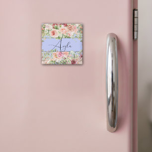 Personalisierte Blütengrenze mit Rose Magnet