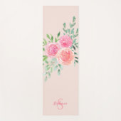 Personalisierte Blütenpinke Yogmatte Yogamatte (Vorderseite)