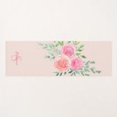Personalisierte Blütenpinke Yogmatte Yogamatte (Vorderseite (Horizontal))