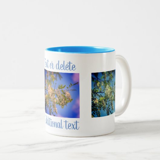 Personalisierte Blütenpracht von Locus Zweifarbige Tasse (VorderseiteRechts)