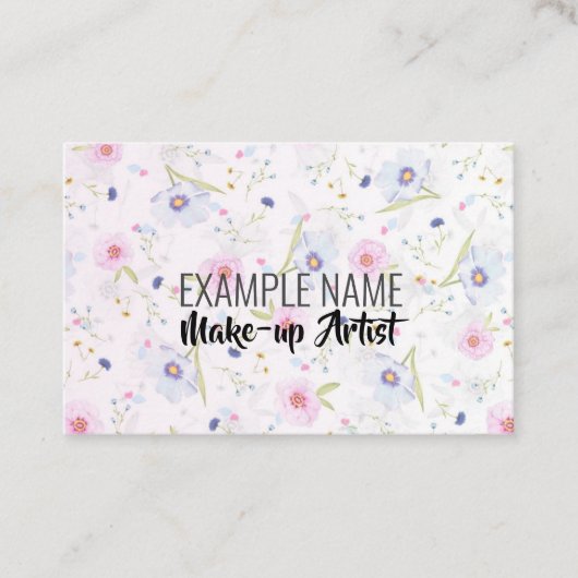 Personalisierte Blütenpraxis (UK/Euro) Visitenkarte (Vorderseite)