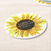 Personalisierte Blütenschülerpartei Runder Pappuntersetzer (Angewinkelt)