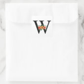 Personalisierte blutorale Mit Monogramm Quadratischer Aufkleber (Tasche)