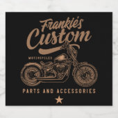 Personalisierte Bobber Motorradgarage Bierflaschenetikett (Einzelnes Label)