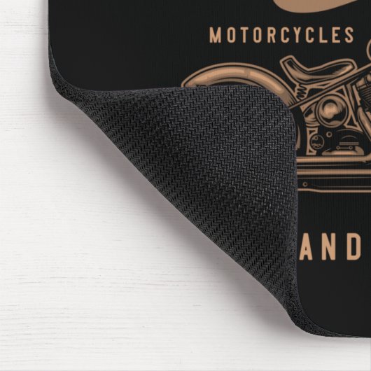 Personalisierte Bobber Motorradgarage Mousepad (Ecke)