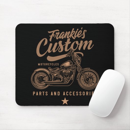 Personalisierte Bobber Motorradgarage Mousepad (Mit Mouse)