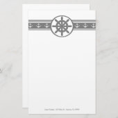 Personalisierte Bodenbeläge für graue Schiffe Briefpapier (Vorne/Hinten)