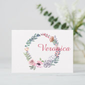 Personalisierte Bodenbeläge für Wasserfarben Einladung (Stehend Vorderseite)