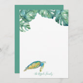 Personalisierte Bodenbeläge für Wasserfarben Mitteilungskarte (Vorne/Hinten)