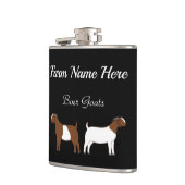 Personalisierte Boer Goat Farm Black Flachmann (Links)
