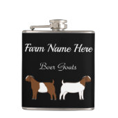 Personalisierte Boer Goat Farm Black Flachmann (Vorderseite)