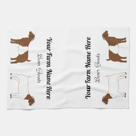 Personalisierte Boerziege Geschirrtuch (Horizontal)