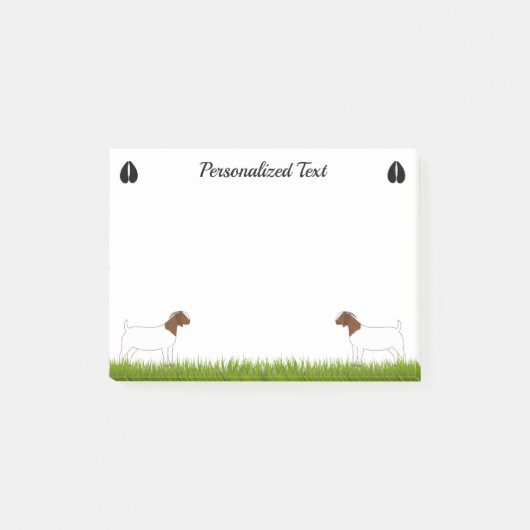 Personalisierte Boerziege Post-it Klebezettel (Vorderseite)