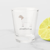 Personalisierte Boerziege Schnapsglas (Rückseite)