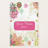 Personalisierte Bohemische Blüte Planer (Vorderseite)
