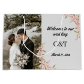 Personalisierte Bohemische Hochzeit Große Geschenktüte (Vorderseite)