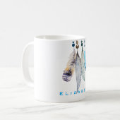 Personalisierte Boho Beads 'n Feathers Kaffeetasse (Vorderseite Links)