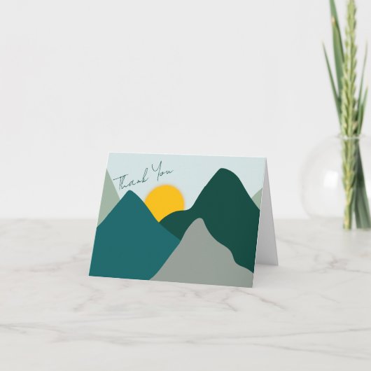 Personalisierte Boho-Berg-Dankeskarten  Dankeskarte (Vorderseite)