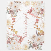 Personalisierte Boho-Blume auf Fleece Blanket (Vorderseite)