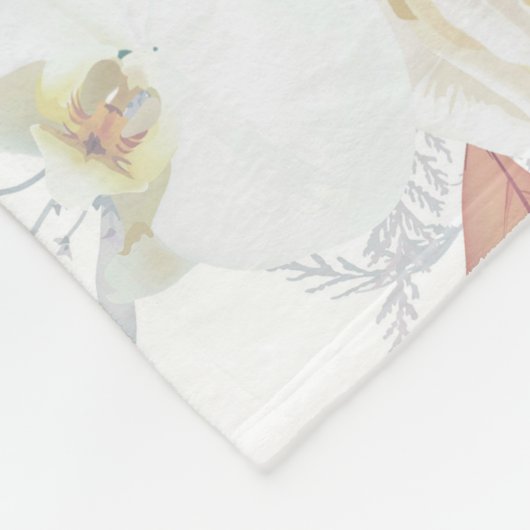 Personalisierte Boho-Blume auf Fleece Blanket (Ecke)