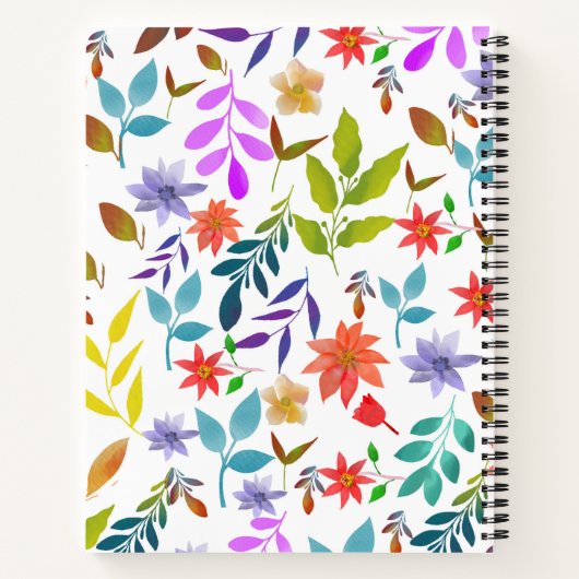 Personalisierte Boho Blume Rezepte Schreiben Sie I Notizblock (Rückseite)