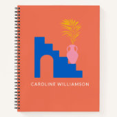 Personalisierte boho-bright botanische Formen Notizblock (Vorderseite)