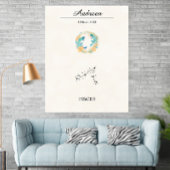 Personalisierte Boho Fische Sternzeichen Konstella Poster