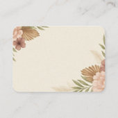 Personalisierte Boho-Hochzeit-Flach-Platzkarten |  Platzkarte (Rückseite)