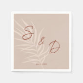 Personalisierte Boho-Hochzeit Serviette (Vorderseite)