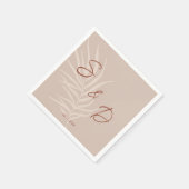 Personalisierte Boho-Hochzeit Serviette (Ecke)