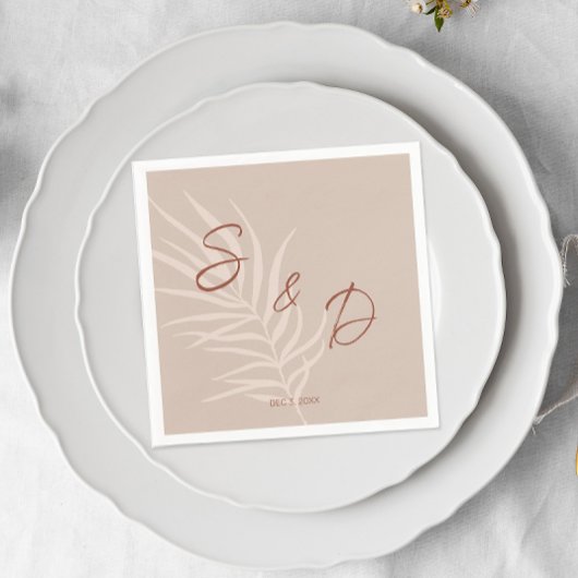 Personalisierte Boho-Hochzeit Serviette