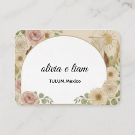 Personalisierte Boho-Hochzeit-Tischkarten | Custo Platzkarte