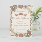 Personalisierte Boho-Minimalist-Weihnachtsfeier Einladung (Stehend Vorderseite)