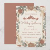 Personalisierte Boho-Minimalist-Weihnachtsfeier Einladung (Vorne/Hinten)