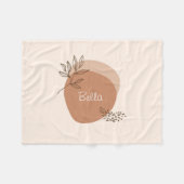 Personalisierte boho minimalistisch fleecedecke (Vorderseite (Horizontal))