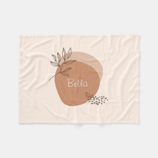 Personalisierte boho minimalistisch fleecedecke (Vorderseite (Horizontal))