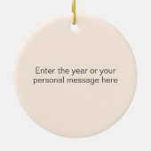 Personalisierte boho minimalistisch keramik ornament (Hinten)